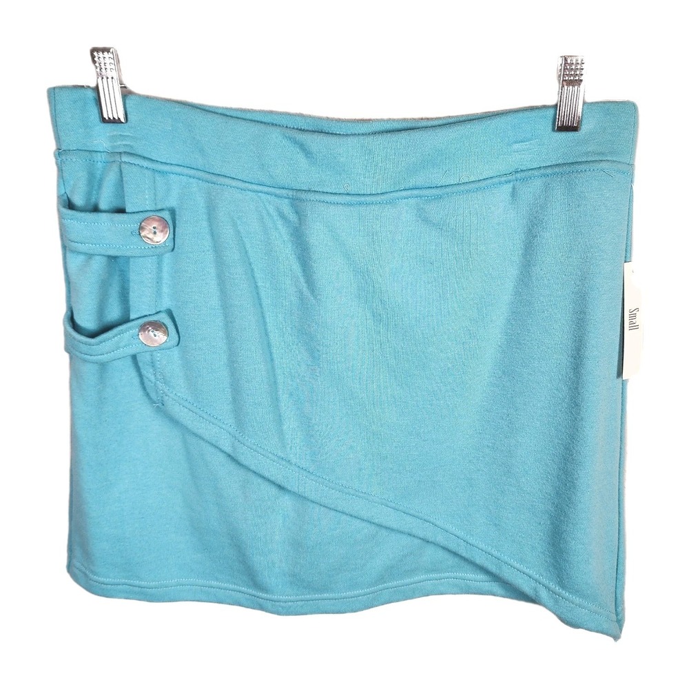 Silverwear Mini Skort Womens Small Light Teal Knit Stretch Outdoor Comfort NEW - Picture 1 of 10